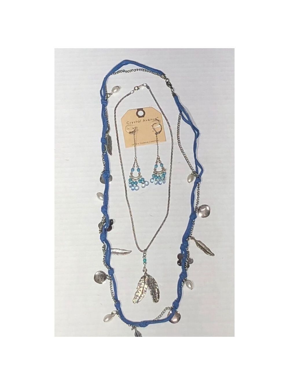 Beaded Multi Strand Necklace and Earrings Set NWOT